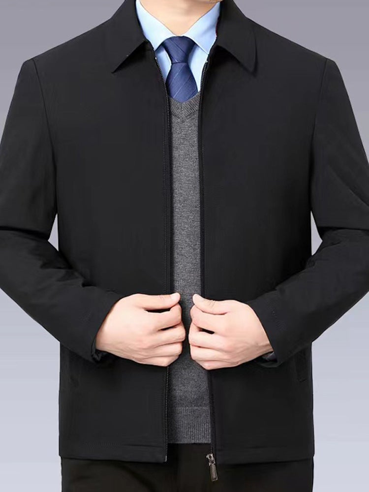 High-End Jacket Spring And Autum Dad Executive Jacket Business Casual Middle-Aged And Elderly Cadre Tops - Image 3